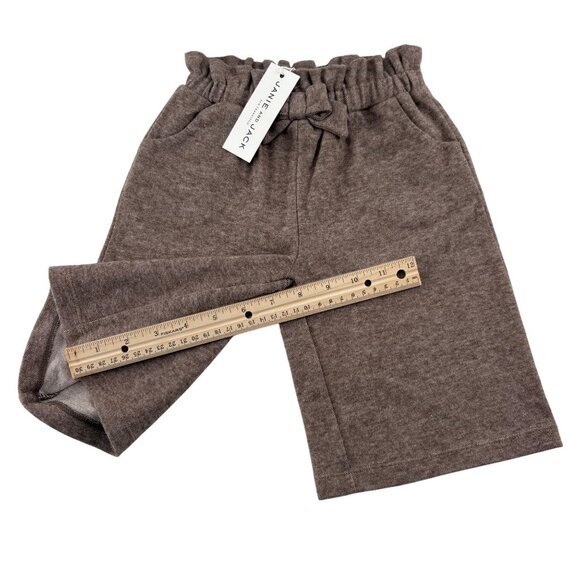 Janie & Jack Infant Toddler Pants Brown 12-18 Months 100% Cotton Bow Waist - Picture 3 of 6